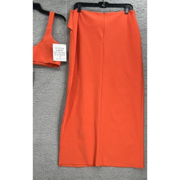 BEC & BRIDGE CLOVER TOP & MIDI SKIRT SET NECTARINE ORANGE SIZE 12 NEW - Picture 6 of 12